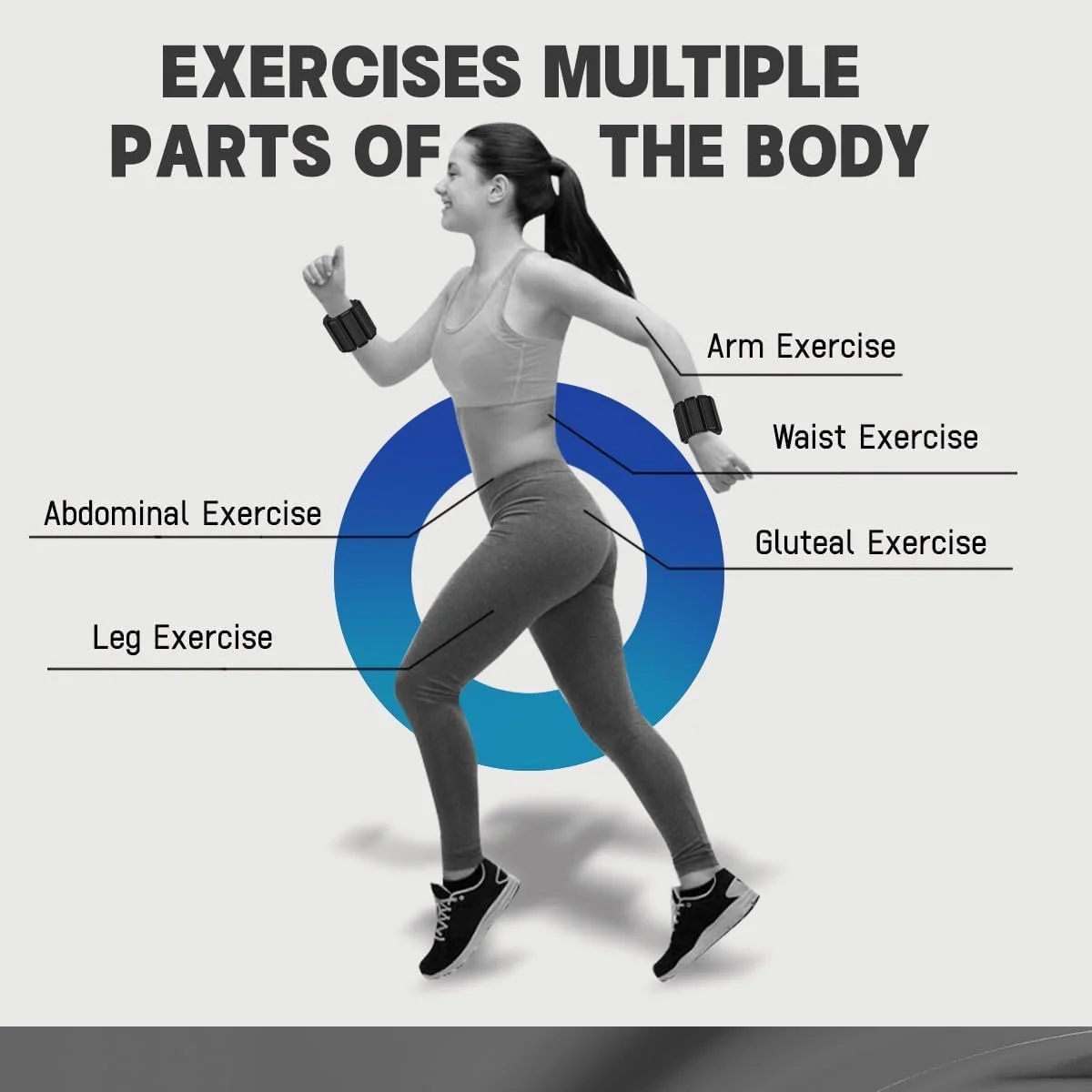 وزنه های مچ دست و مچ پا برای پیلاتس بانوان، ست وزنه های قوی بازو و پا (هر کدام 450 گرم)، وزنه های مچ پا قابل تنظیم برای پیاده روی، یوگا، رقص، بار، باشگاه