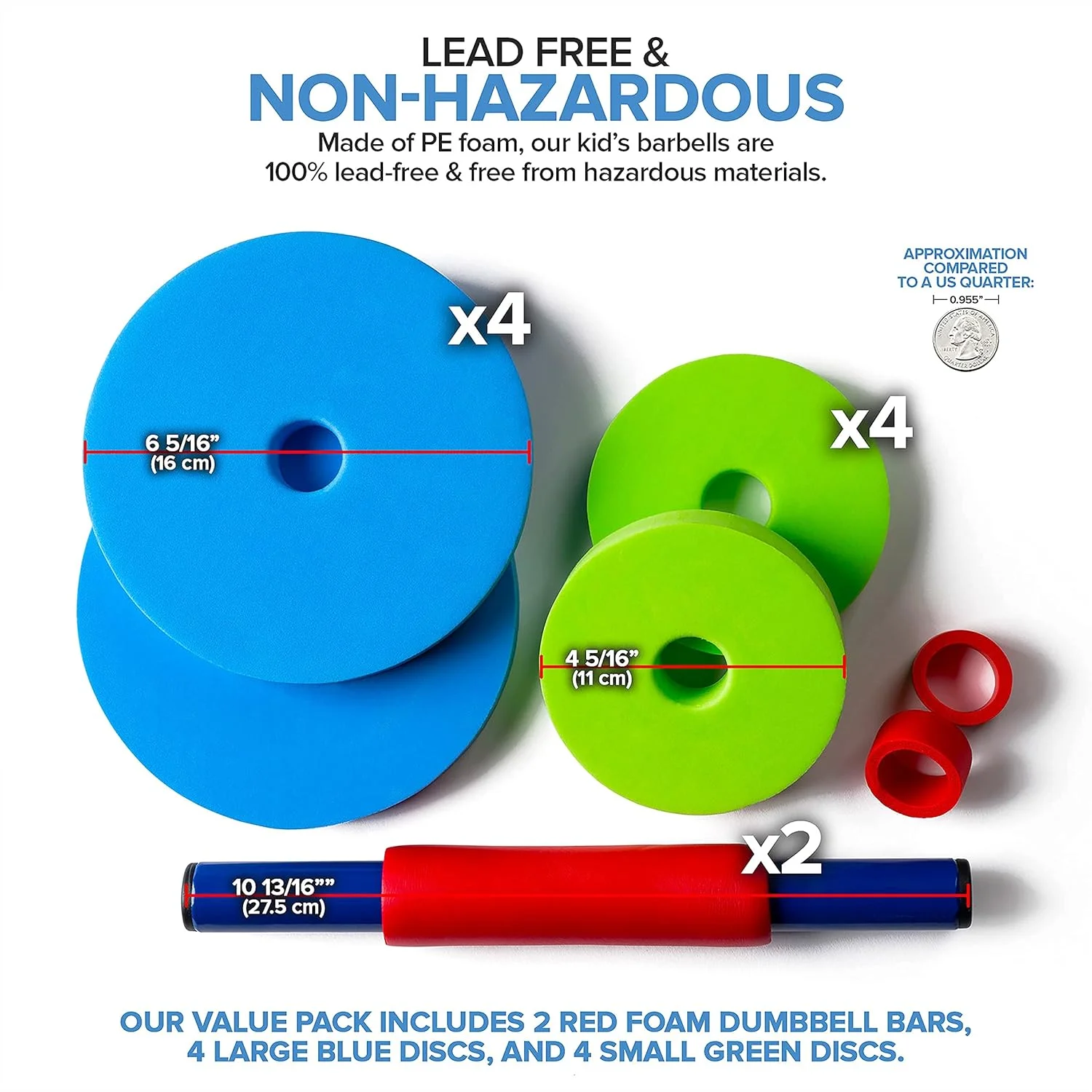 ست وزنه کودک مدرن اینویشنز، وزنه های ورزشی کودک، تجهیزات سرگرم کننده تناسب اندام و ورزش برای کودکان نوپا