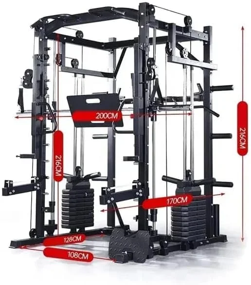 دستگاه تمرینات کاربردی همه کاره MIRACLE FITNESS با کراس اور سیم کش و استک وزنه 2*48 کیلوگرمی