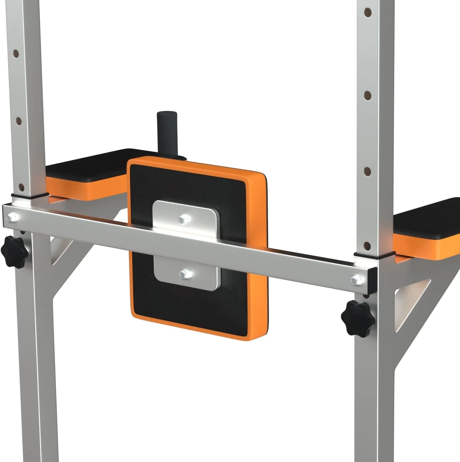 ایستگاه تمرین قدرتی چند منظوره MAXSTRENGTH، بارفیکس، پارالل، مناسب برای تمرینات قدرتی در خانه، تجهیزات ورزشی با ارتفاع قابل تنظیم (صندلی نارنجی/مشکی)