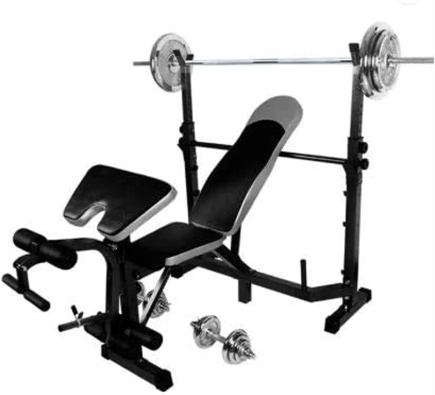 نیمکت پرس سینه چندکاره با قابلیت تنظیم شیب، مناسب تمرینات ورزشی و بدنسازی، تقویت عضلات پا، بازو، سینه و شانه