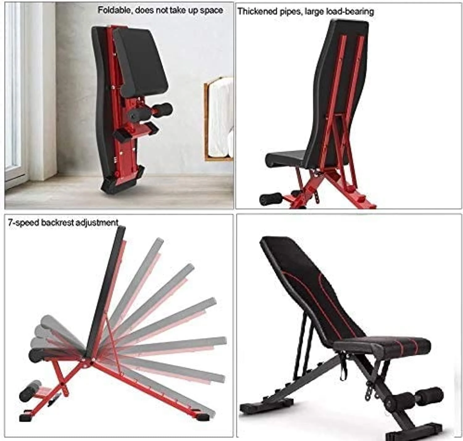 نیمکت وزنه برداری چند منظوره با قابلیت تنظیم شیب، مناسب برای تمرینات خانگی، صندلی رومی، نیمکت تمرین وزنه برداری