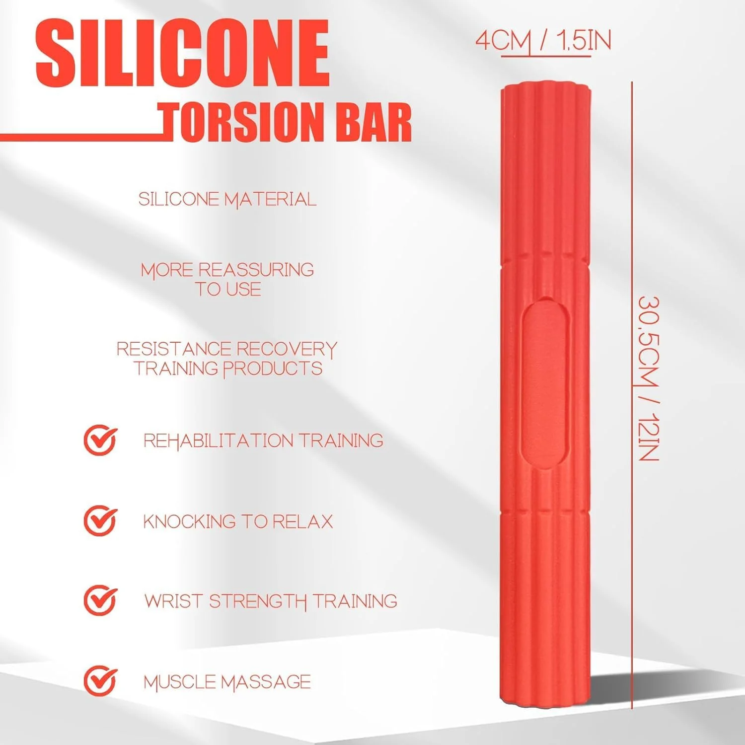 میله مقاومتی پیچشی برای تمرین قدرت بازو و مچ دست، میله درمانی آرنج تنیس بازان، تسکین درد تاندونیت و بهبود قدرت گرفتن