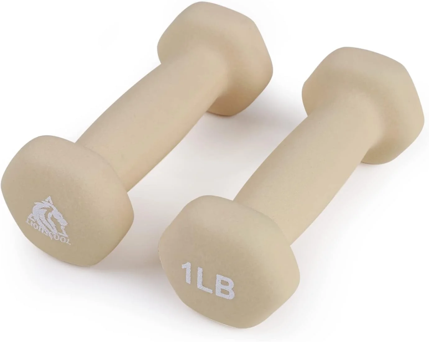 ست ۲ عددی دمبل با روکش نئوپرن LIONSCOOL، دمبل های شش ضلعی ضد لغزش و ضد غلتش برای تمرینات قدرتی و استقامتی