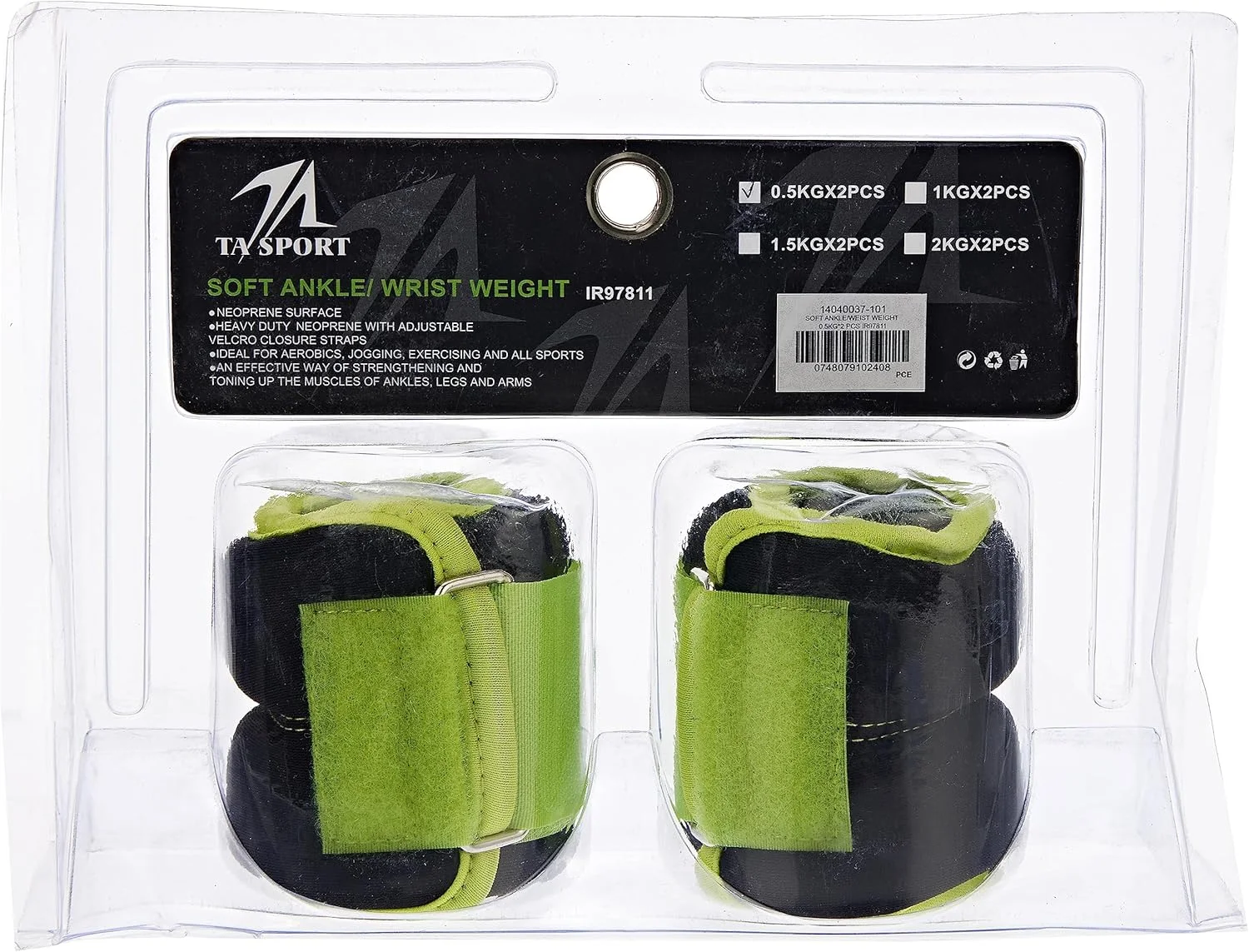 وزنه مچ پا نرم لیدر اسپرت مدل TA IR97811، دو عددی، 0.5 کیلوگرم وزنه مچ پا نرم لیدر اسپرت مدل TA IR97811، دو عددی، 0.5 کیلوگرم