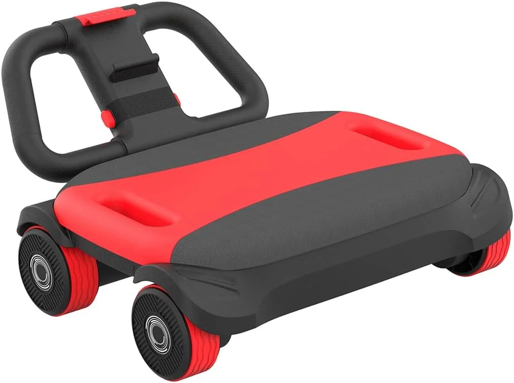 تخته غلتکی شکم با 4 چرخ، چرخ شکمی برگشتی خودکار برای تمرینات هسته بدن، تجهیزات ورزشی شکم، تخته غلتکی تناسب اندام با پد زانو