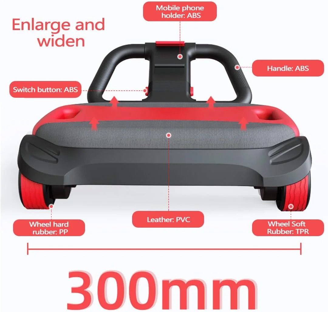 تخته غلتکی شکم با 4 چرخ، چرخ شکمی برگشتی خودکار برای تمرینات هسته بدن، تجهیزات ورزشی شکم، تخته غلتکی تناسب اندام با پد زانو