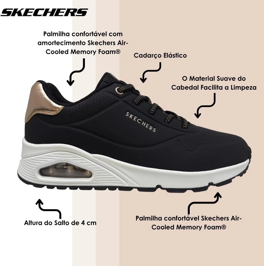 کفش ورزشی زنانه Skechers Uno Shimmer Away کفش ورزشی زنانه Skechers Uno Shimmer Away