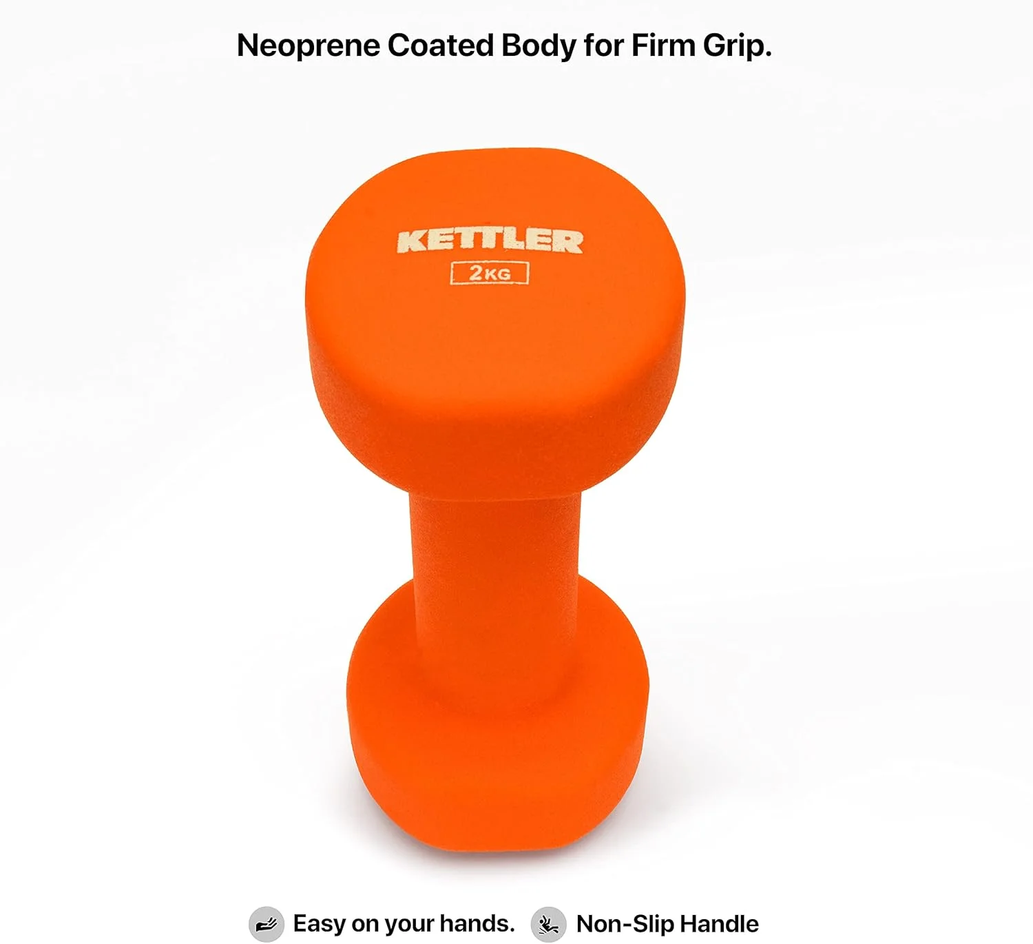 دمبل نئوپرن کتلر با روکش ضد لغزش، تولید شده با فناوری آلمانی، چند رنگ با دسته های نرم، ست دو عددی دمبل نئوپرن، ایده آل برای آقایان و بانوان