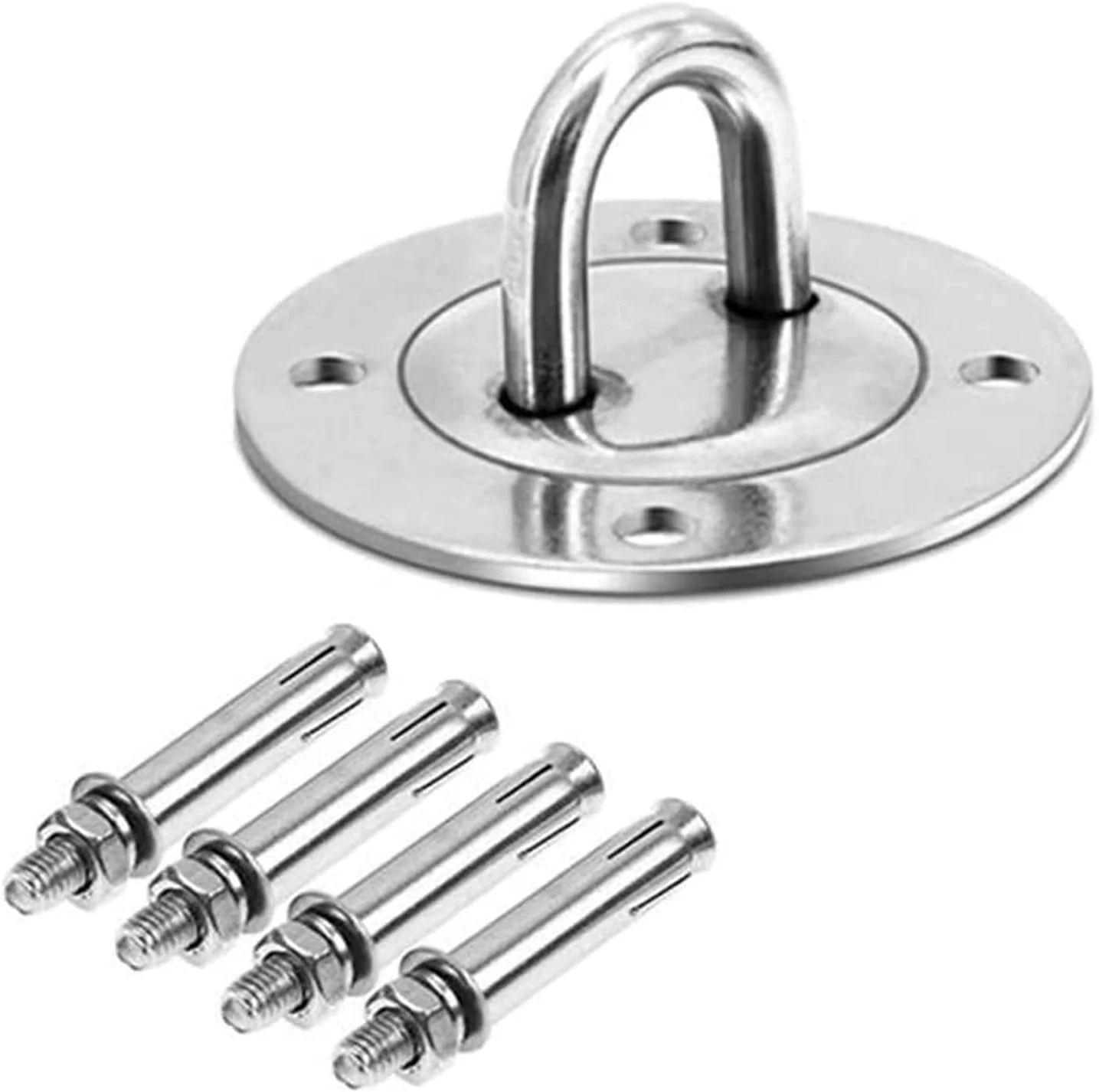 براکت نصب دیواری سقفی KASTWAVE، لنگر سقفی یوگا استیل ضد زنگ با ظرفیت 530 کیلوگرم برای بندهای آویزان، حلقه های ژیمناستیک، تاب و تخت آویز یوگای هوایی