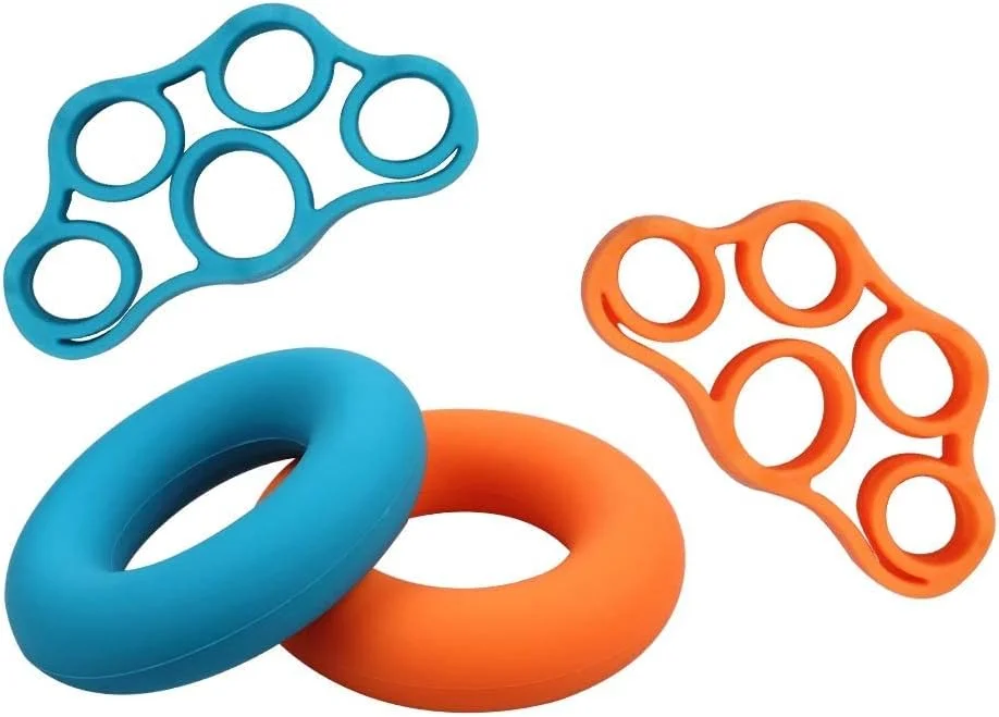 ست تقویت کننده انگشت و مچ دست KASTWAVE، بسته 4 عددی، مناسب برای تمرینات ورزشی، گیتار و صخره نوردی