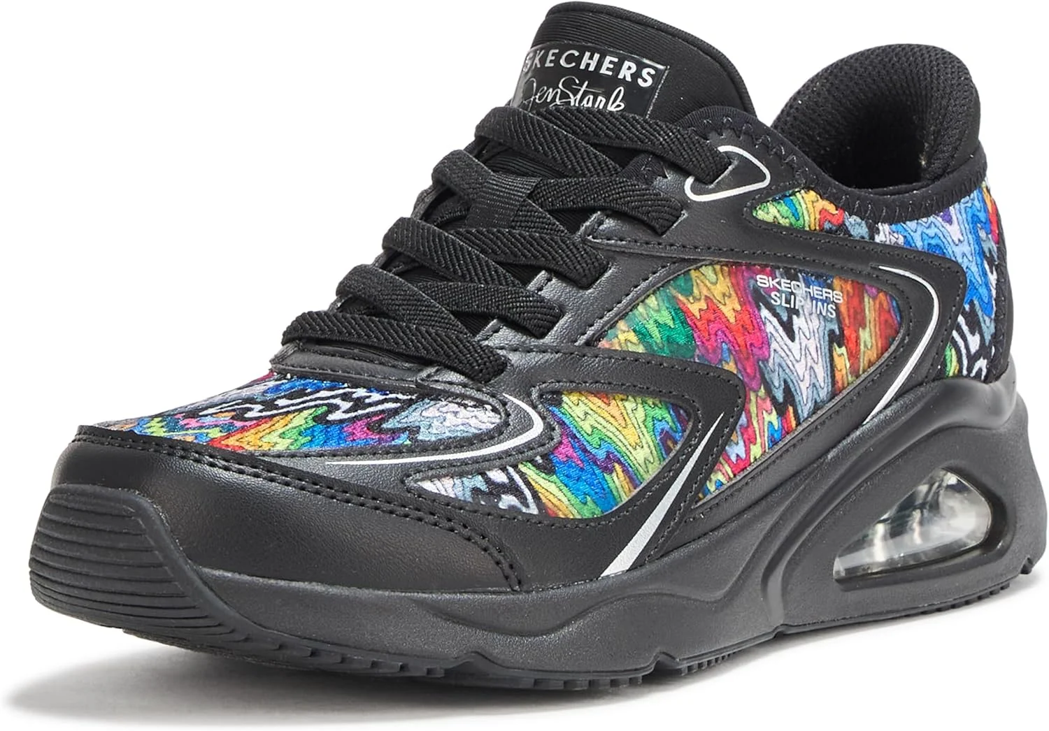 کفش ورزشی زنانه اسکیچرز Tres-air Uno - Iris Drip Slip-ins بدون نیاز به دست