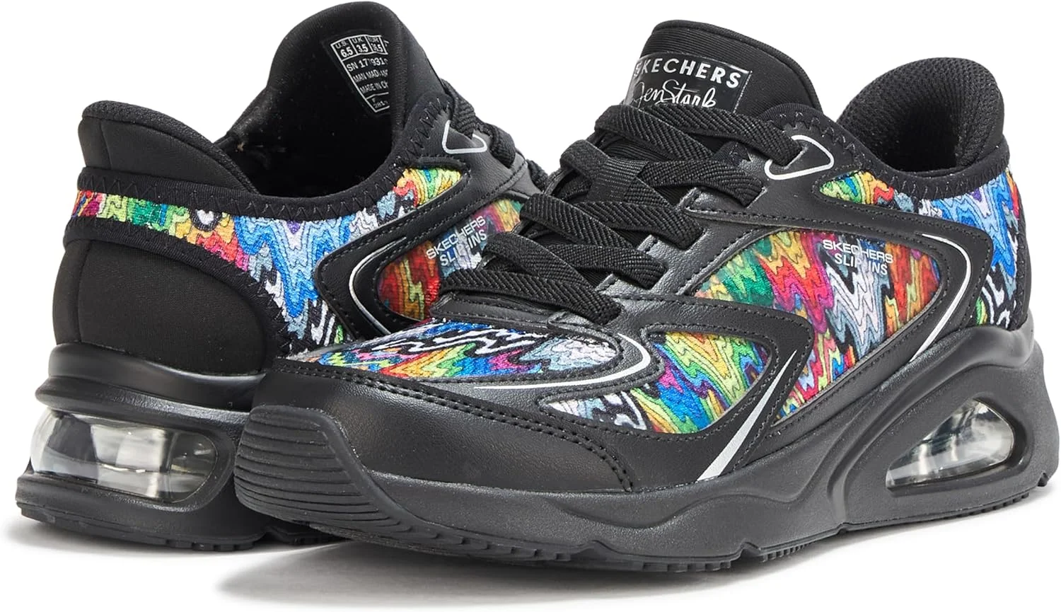 کفش ورزشی زنانه اسکیچرز Tres-air Uno - Iris Drip Slip-ins بدون نیاز به دست