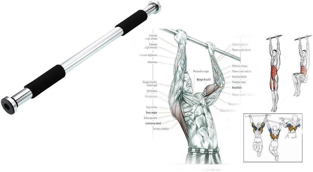 میله ورزشی ایندی تریدیشن، میله بارفیکس درب، دسته فوم دار، فولاد