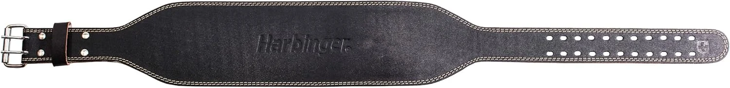 کمربند وزنه برداری چرمی پد دار هاربینگر با آستر جیر و سگک غلتکی فولادی