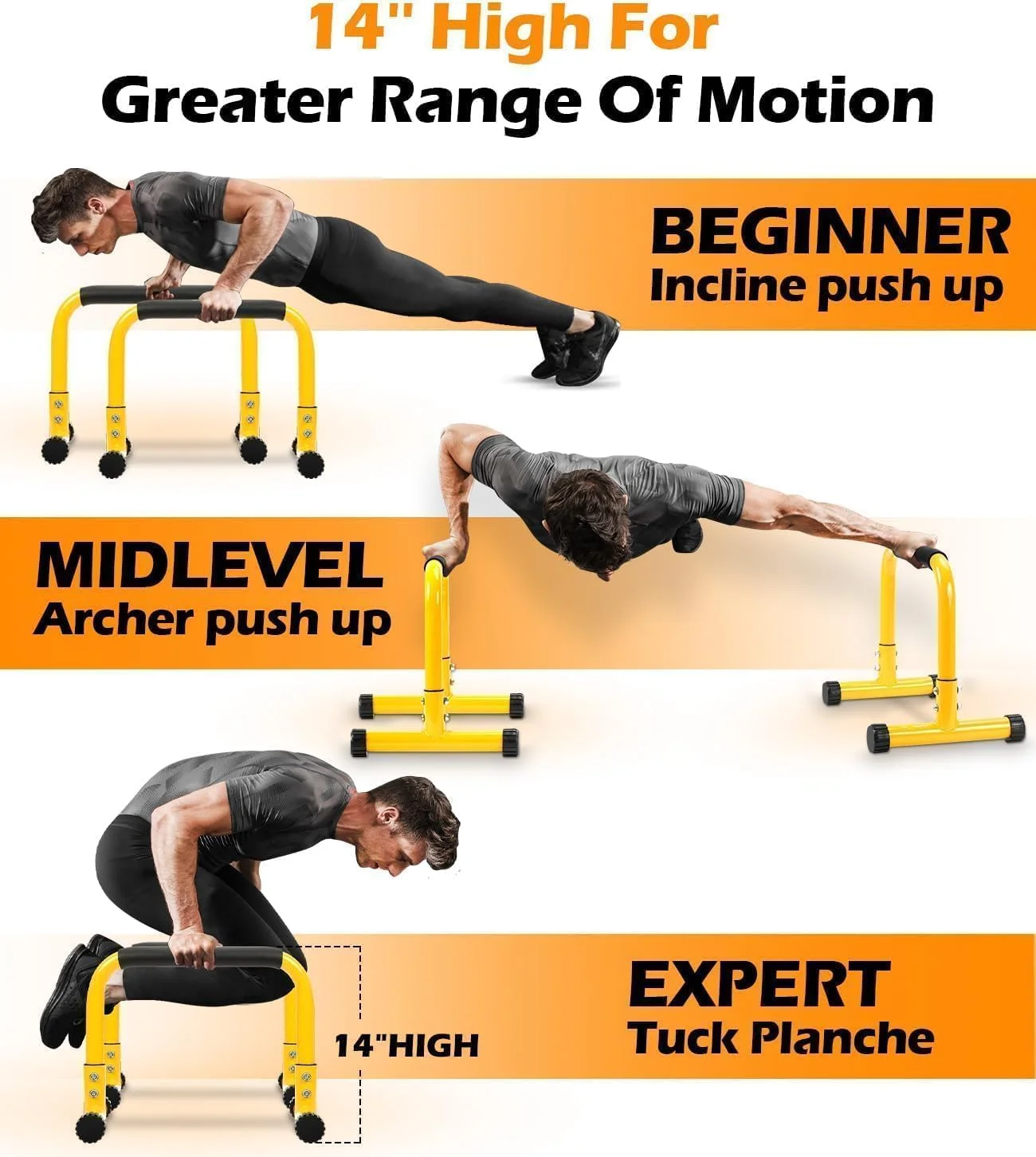 میله پارالل اچ‌کازمی برای خانه، میله های شنا برای تمرینات قدرتی، پلانچ کامل و دیپ، ال-سیت، کالیستنیک، دسته های پایه شنا برای تمرینات زمینی، تجهیزات کالیستنیکس