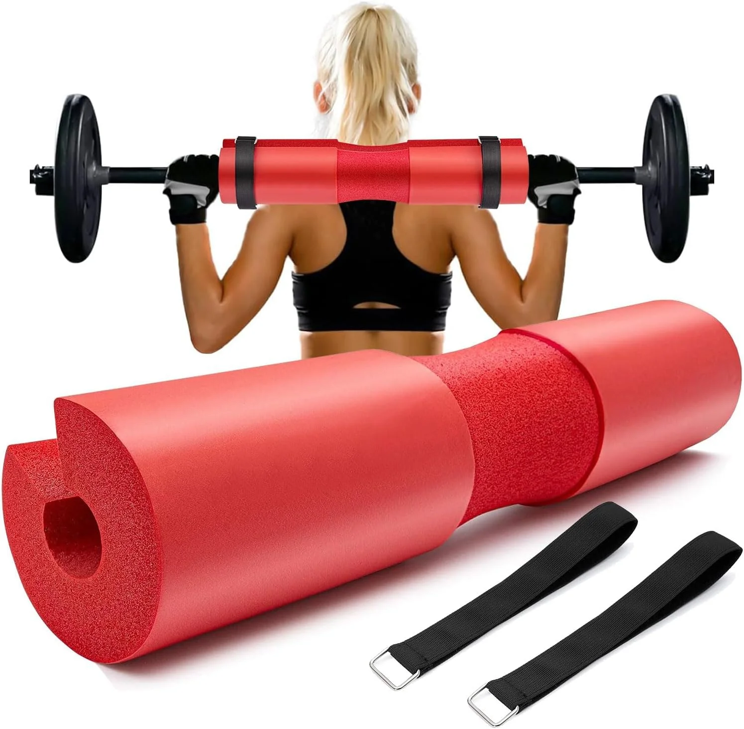 پد هالامودو برای اسکات با هالتر، فوم اسفنجی محافظ شانه با قابلیت بازیابی سریع به همراه بندهای ایمنی برای لانگز، اسکات، هیپ تراست و میله های استاندارد المپیک