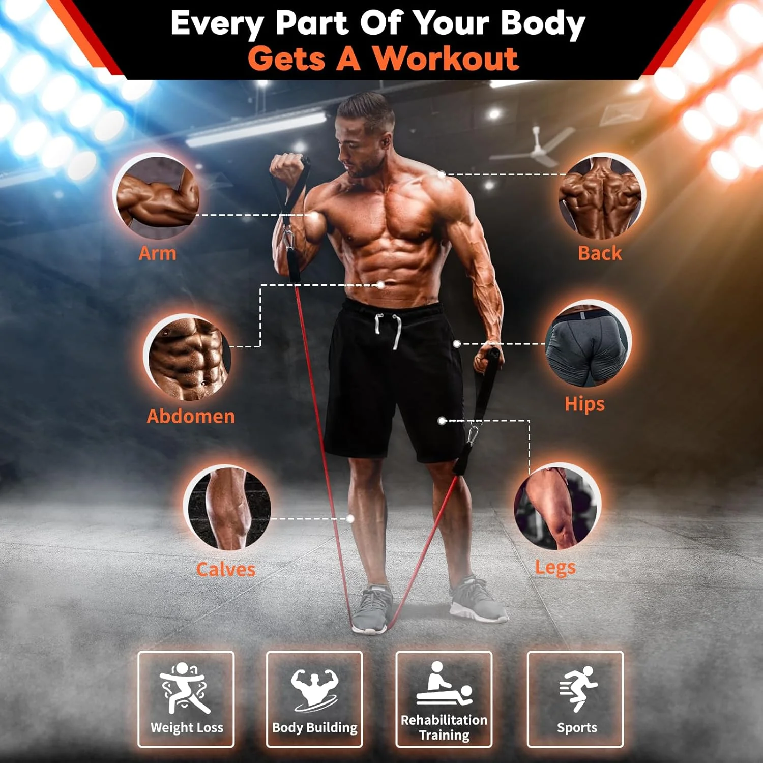 ست ۱۶ تکه کش های ورزشی با لنگر دری، ست کش های مقاومتی تناسب اندام خانگی با لاتکس طبیعی ۹۸٪ برای تمرینات فیزیوتراپی، تمرینات قدرتی و تمرینات بدنی