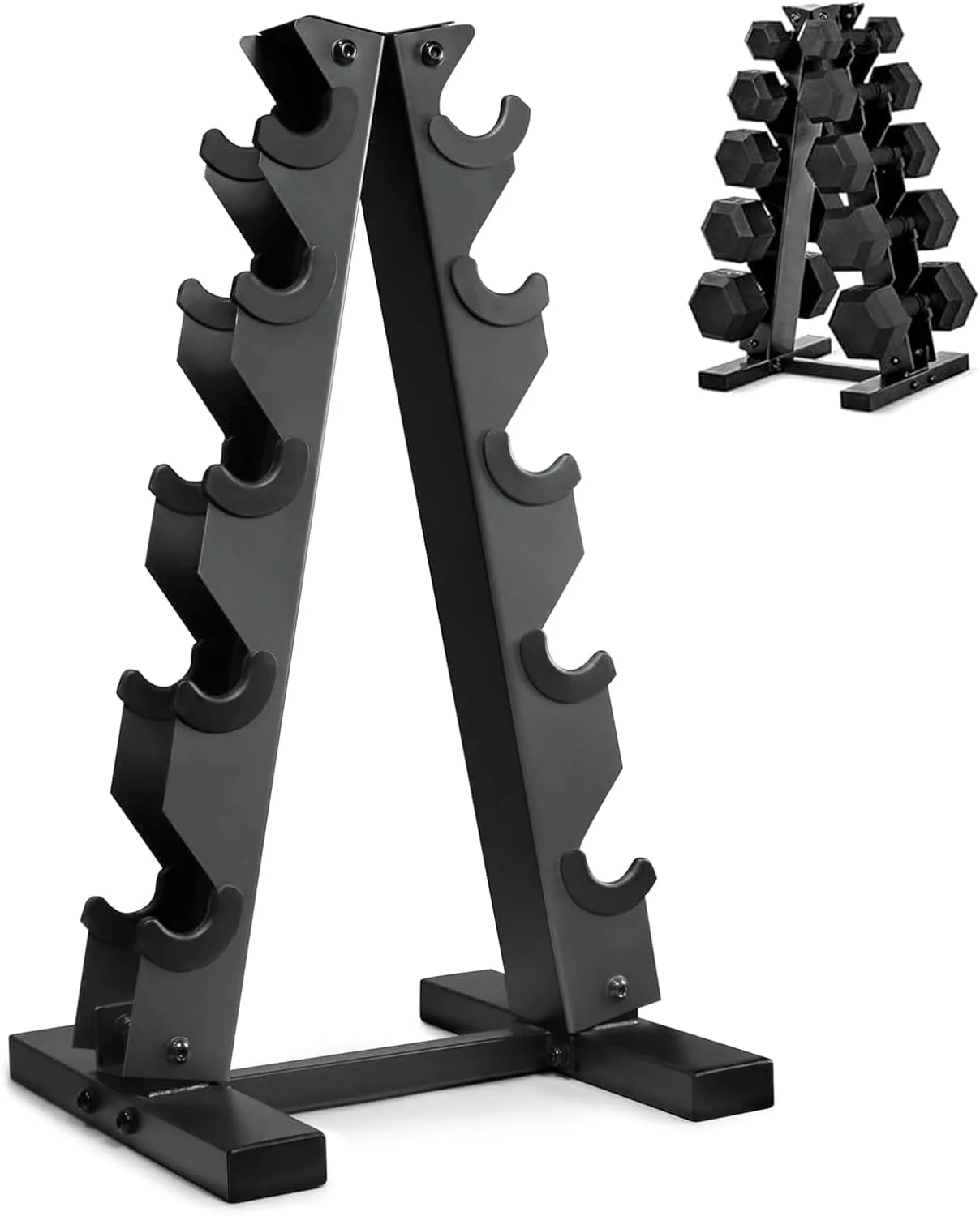 پایه نگهدارنده دمبل هالتر A-Frame، فقط پایه نگهدارنده دمبل، قفسه وزنه دمبل جمع و جور A-Frame برای صرفه جویی در فضای باشگاه خانگی (ظرفیت وزنی 100 کیلوگرم، نسخه جدید 2025)