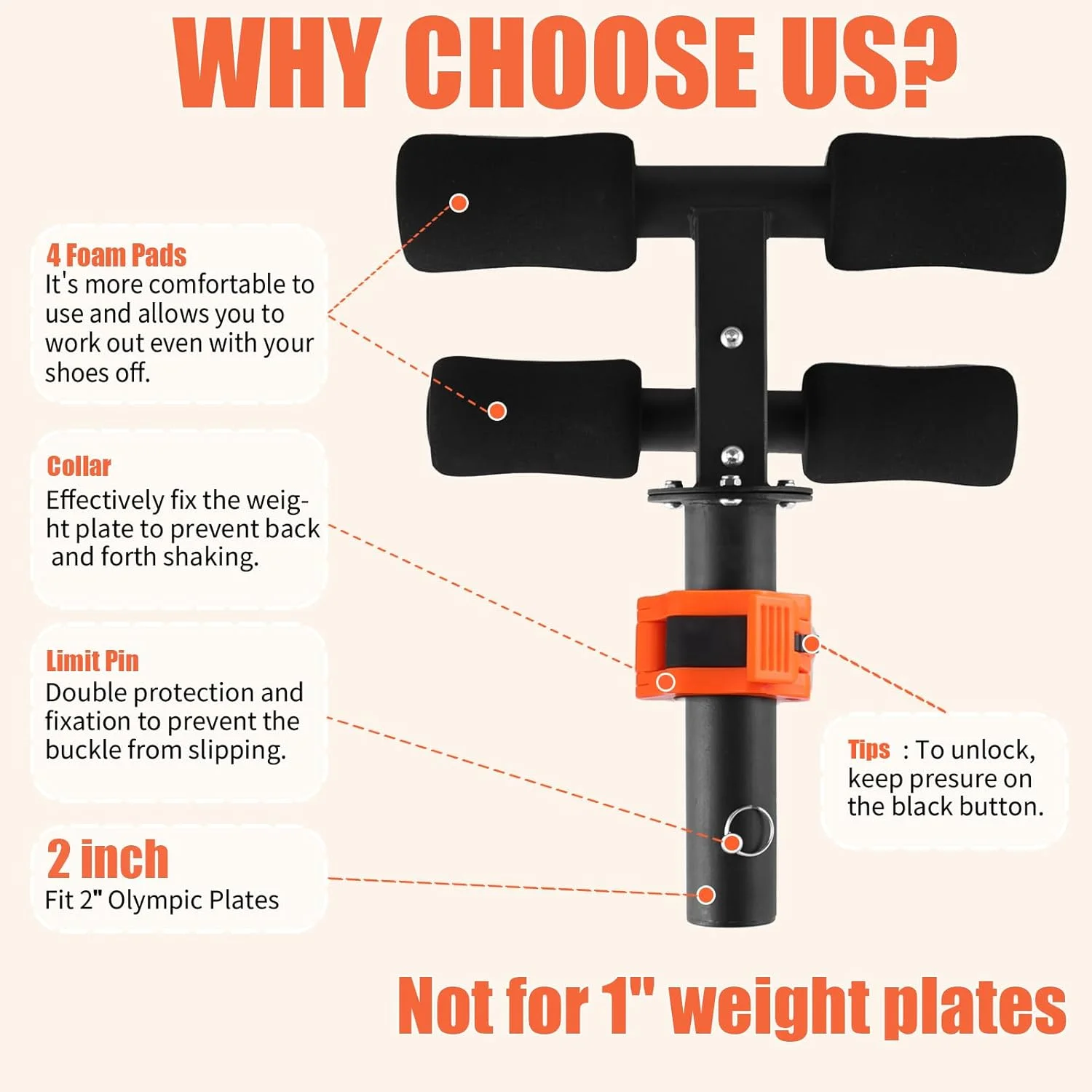 دستگاه تقویت ساق پا فیتارک، تقویت کننده عضلات تیبیالیس، دستگاه تمرین ساق پا و مچ پا، مناسب برای تقویت عضلات ساق/زیر زانو/مچ پا، مناسب برای صفحات وزنه المپیک 1 یا 2 اینچی