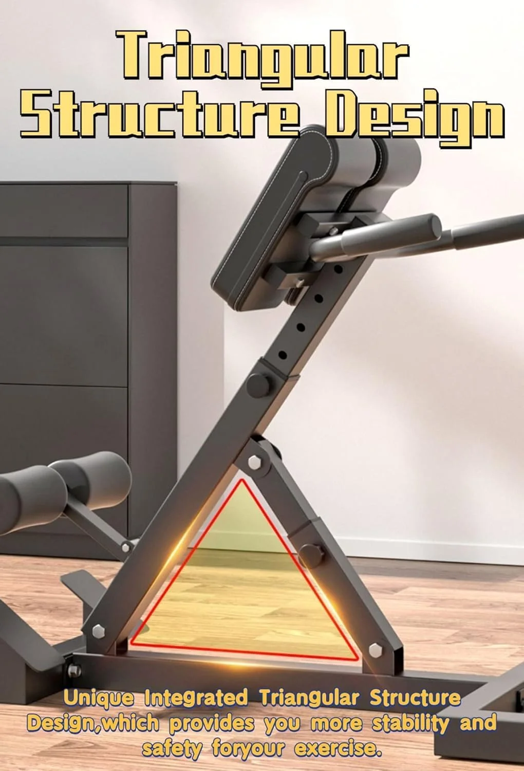 نیمکت رومی هایپراکستنشن کمر - نیمکت چند منظوره برای تمرین کامل بدن، نیمکت شیب دار و نیمکت صاف قابل تنظیم