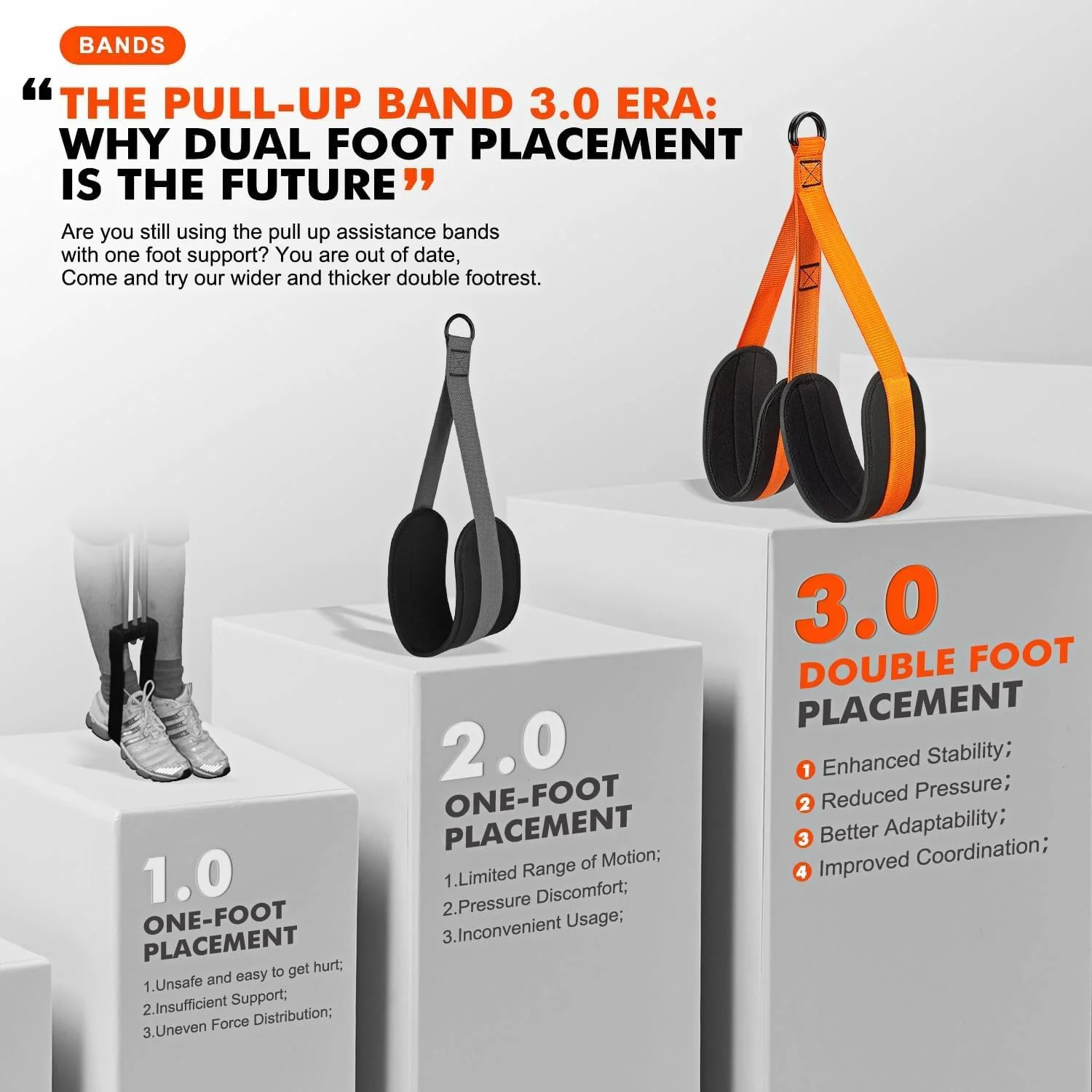 بندهای کمکی بارفیکس، بندهای مقاومتی سنگین بارفیکس، وزن/اندازه قابل تنظیم، با پشتیبانی پارچه ای پا/زانو، بندهای کمکی بارفیکس تمرین قدرتی، بندهای کمکی بارفیکس