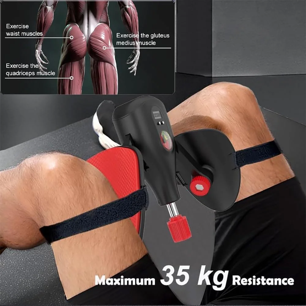 تقویت کننده ران با مقاومت قابل تنظیم 0-35 کیلوگرم، فرم دهنده ران با بندهای ثابت پا و دسته قابل تعویض، تمرین دهنده عضلات لگن و باسن، تجهیزات ورزشی تقویت کننده، تمرین پا و باسن