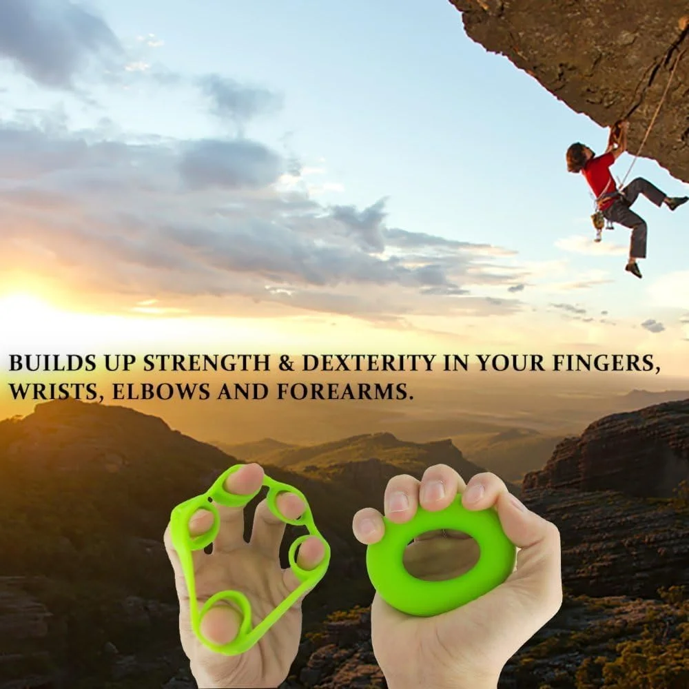 تقویت کننده مچ دست اکسفور، مجموعه 6 عددی، مناسب برای فیزیوتراپی دست، صخره نوردی، تمرین انگشت قابل تنظیم و کشش انگشت