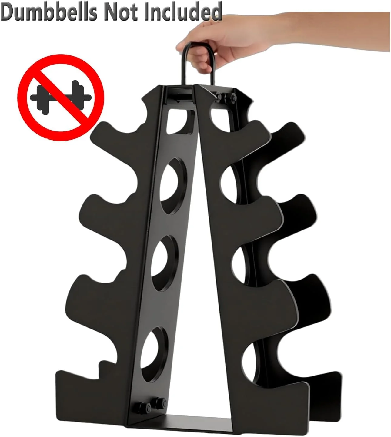 پایه نگهدارنده وزنه دمبل، پایه دمبل فشرده A-شکل EXBTOKA (فقط پایه)، پایه دمبل با دسته، برای تمرینات ورزشی خانگی