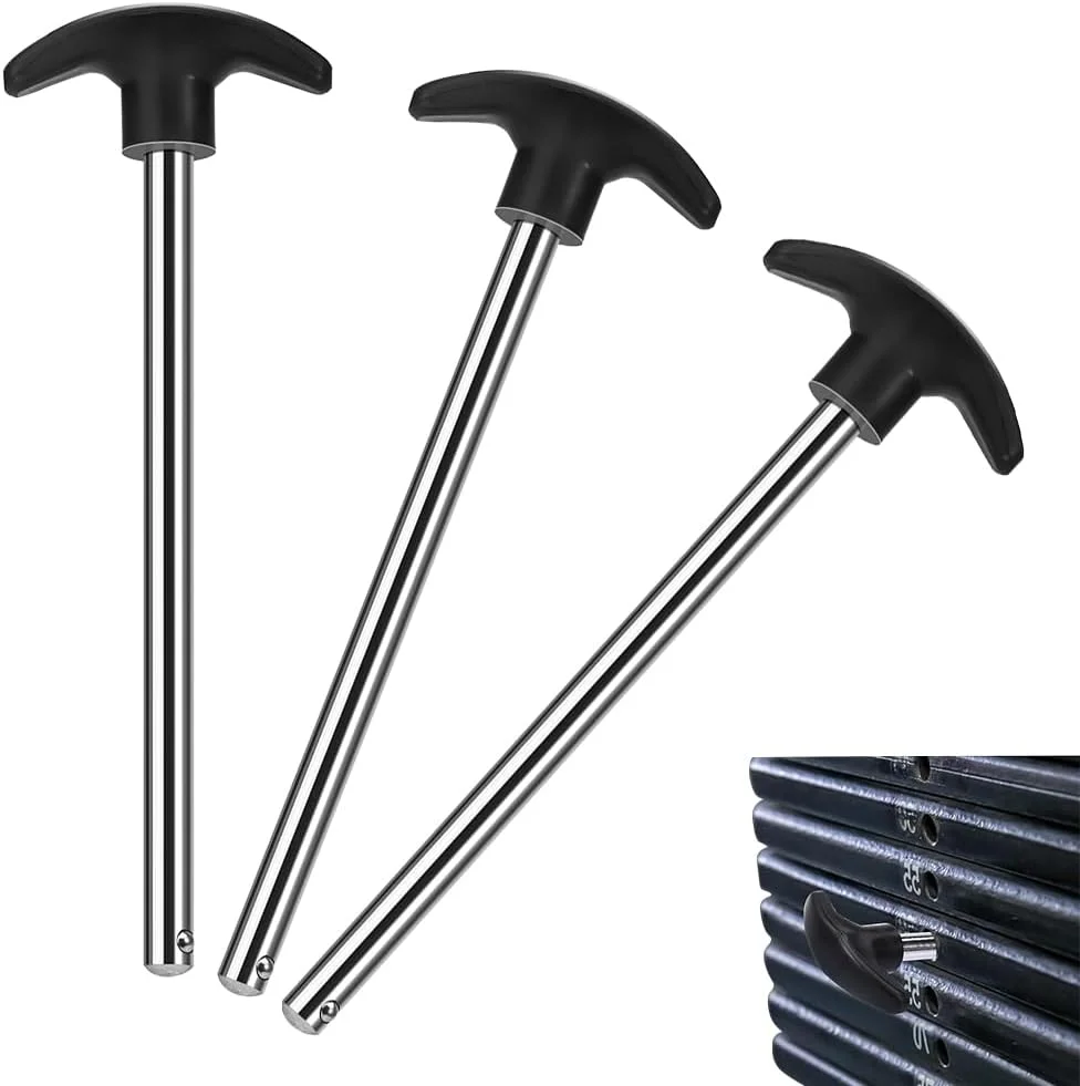 پین وزنه استک ELEPHANTBOAT®، لوازم جانبی درج پین جهانی باشگاه، پین های استک وزنه برداری 3/8 اینچ در 6 اینچ، تجهیزات تمرین قدرتی برای دستگاه های خانگی و تجاری، اتصال کابل، کیفیت خوب