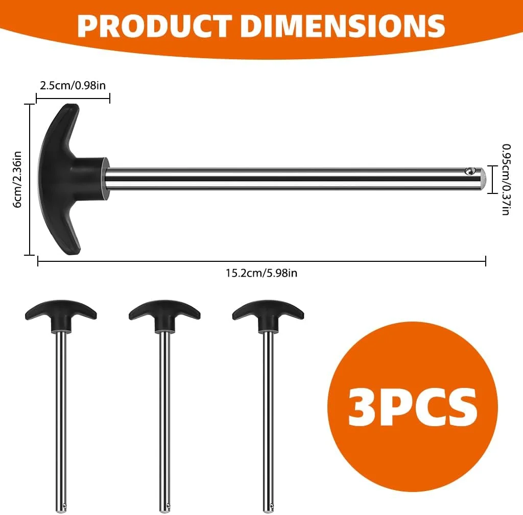 پین وزنه استک ELEPHANTBOAT®، لوازم جانبی درج پین جهانی باشگاه، پین های استک وزنه برداری 3/8 اینچ در 6 اینچ، تجهیزات تمرین قدرتی برای دستگاه های خانگی و تجاری، اتصال کابل، کیفیت خوب