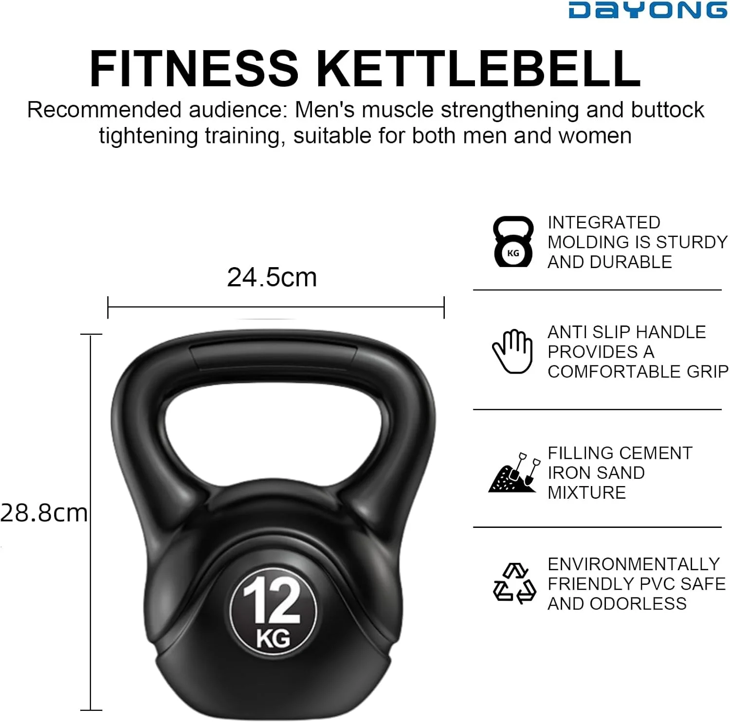 کتل بل ورزشی DAYONG، وزنه کتل بل برای تمرینات قدرتی آقایان و بانوان، تجهیزات باشگاه خانگی برای وزنه برداری، تمرینات مرکزی، اسکات، فرم دهی بدن.