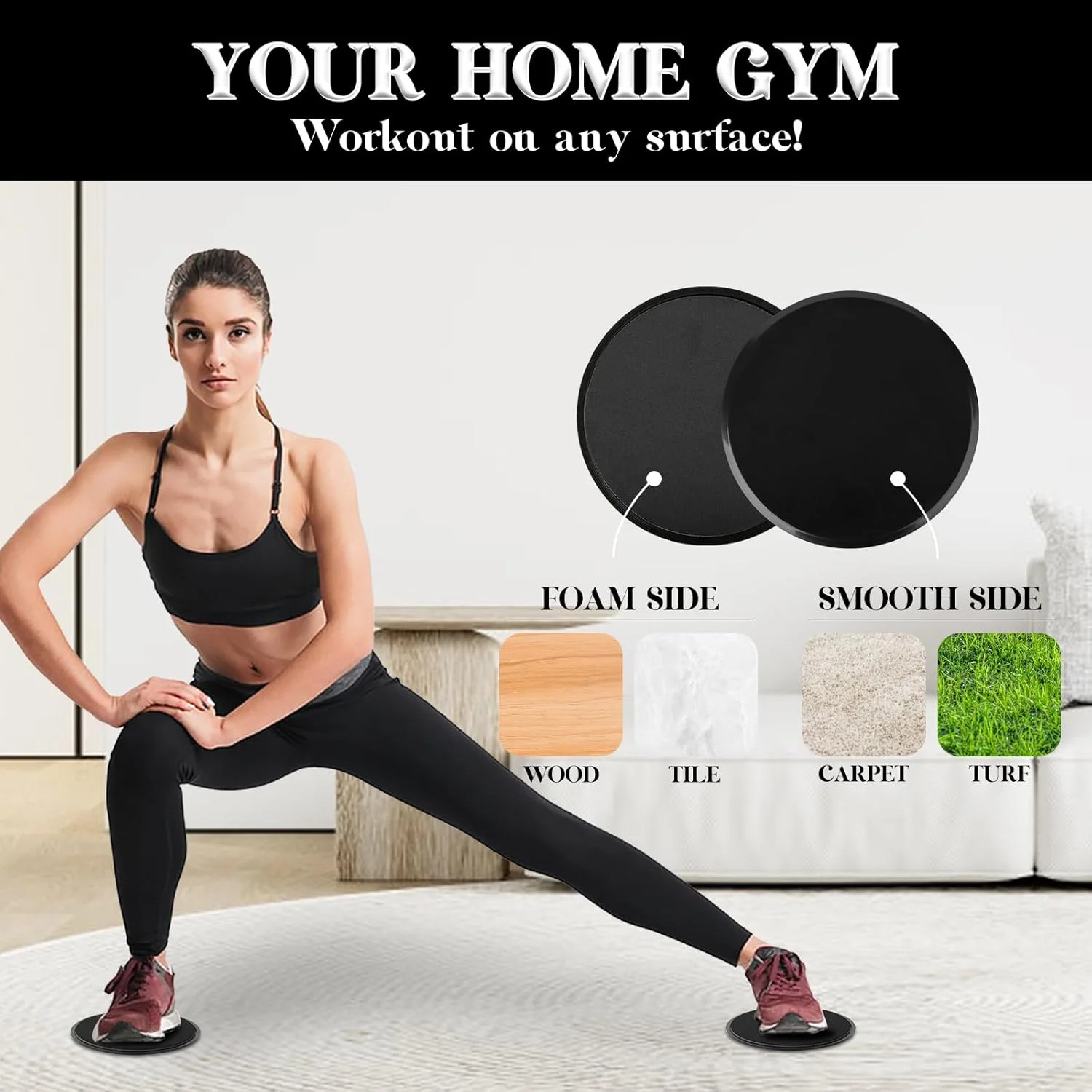 اسلایدر ورزشی دو عددی برای تمرینات، دیسک های فیتنس برای پیلاتس، مناسب بانوان و آقایان، پدهای شکمی خانگی، تجهیزات ورزشی، اسلایدهای قدرتی برای تمرینات شکم و کل بدن