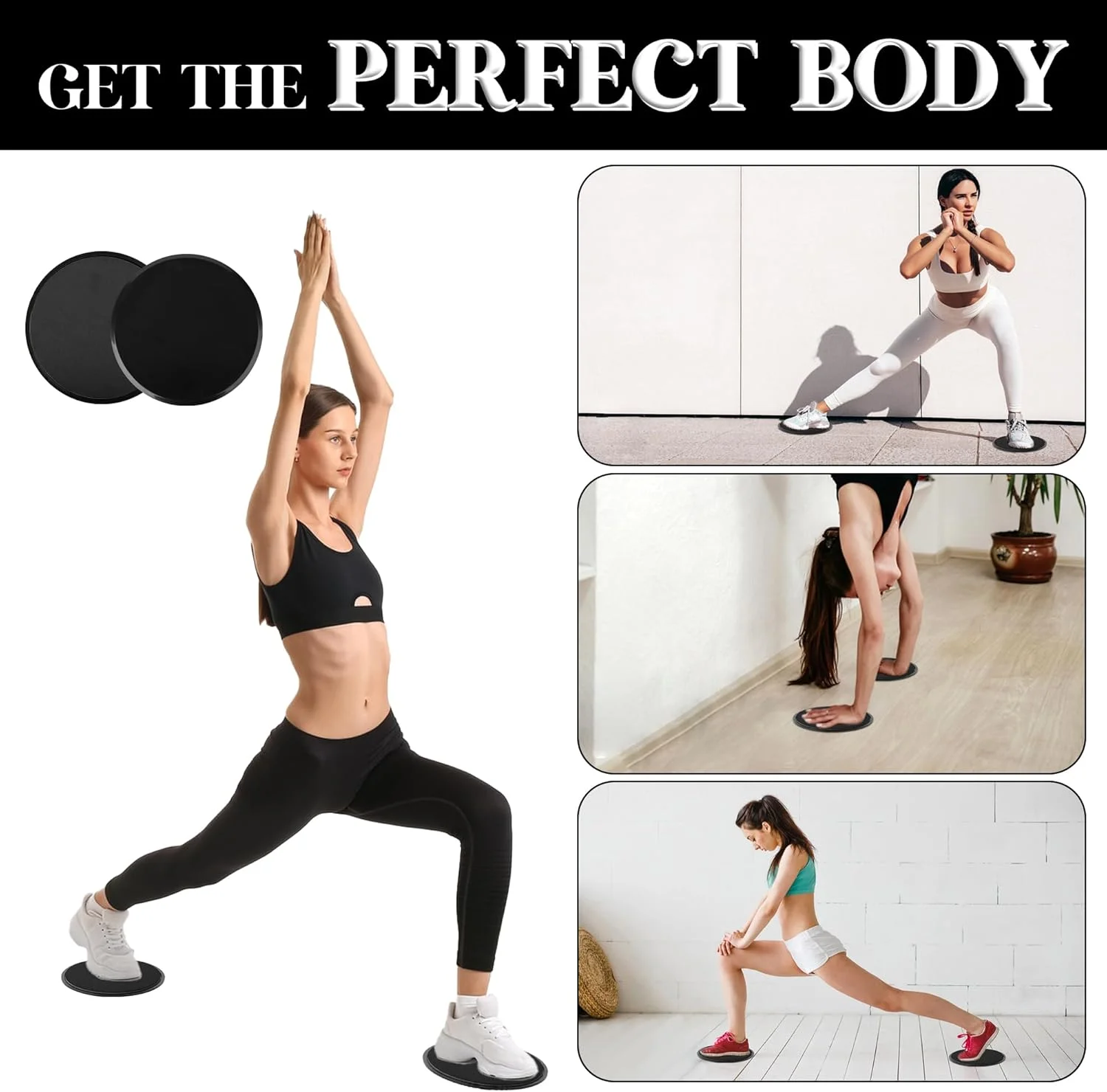 اسلایدر ورزشی دو عددی برای تمرینات، دیسک های فیتنس برای پیلاتس، مناسب بانوان و آقایان، پدهای شکمی خانگی، تجهیزات ورزشی، اسلایدهای قدرتی برای تمرینات شکم و کل بدن