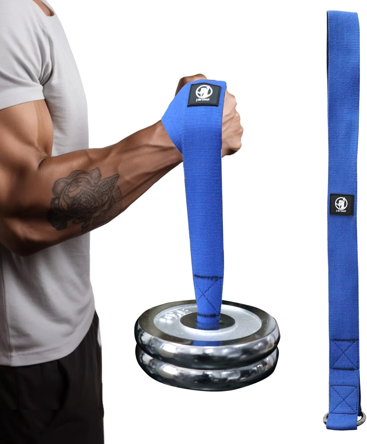 بند تمرینی مچ انداز جی برایانت - ایده آل برای تمرینات مچ، ساعد و دوسر بازو، تجهیزات تناسب اندام چند منظوره خانگی سازگار با صفحات هالتر 1 و 2 اینچی