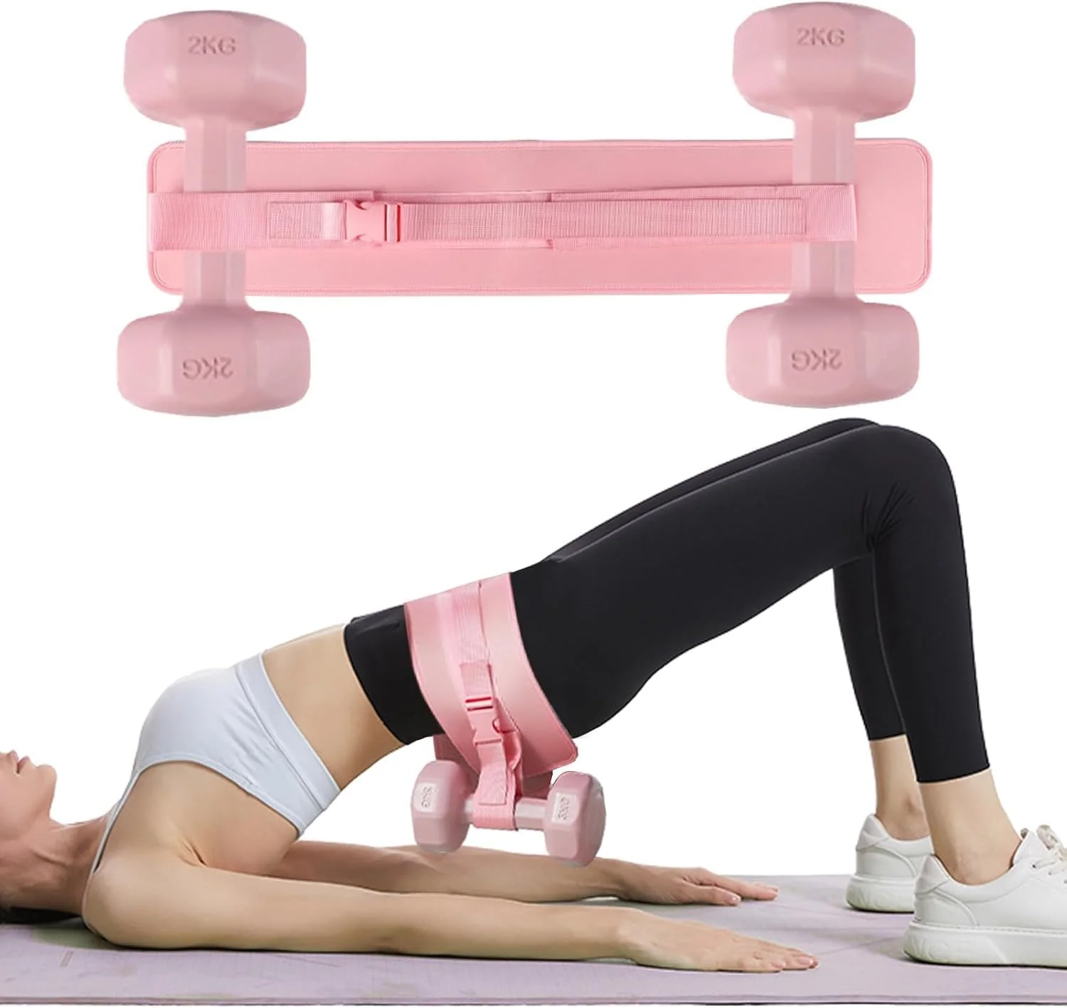 کمربند هیپ تراست BIGTHREE، کمربند باسن برای هیپ تراست، کمربندهای هیپ تراست دمبل، سایز قابل تنظیم، تحمل بار فوق العاده، مناسب برای تمرین باسن و تناسب اندام در خانه یا باشگاه در هر زمان.