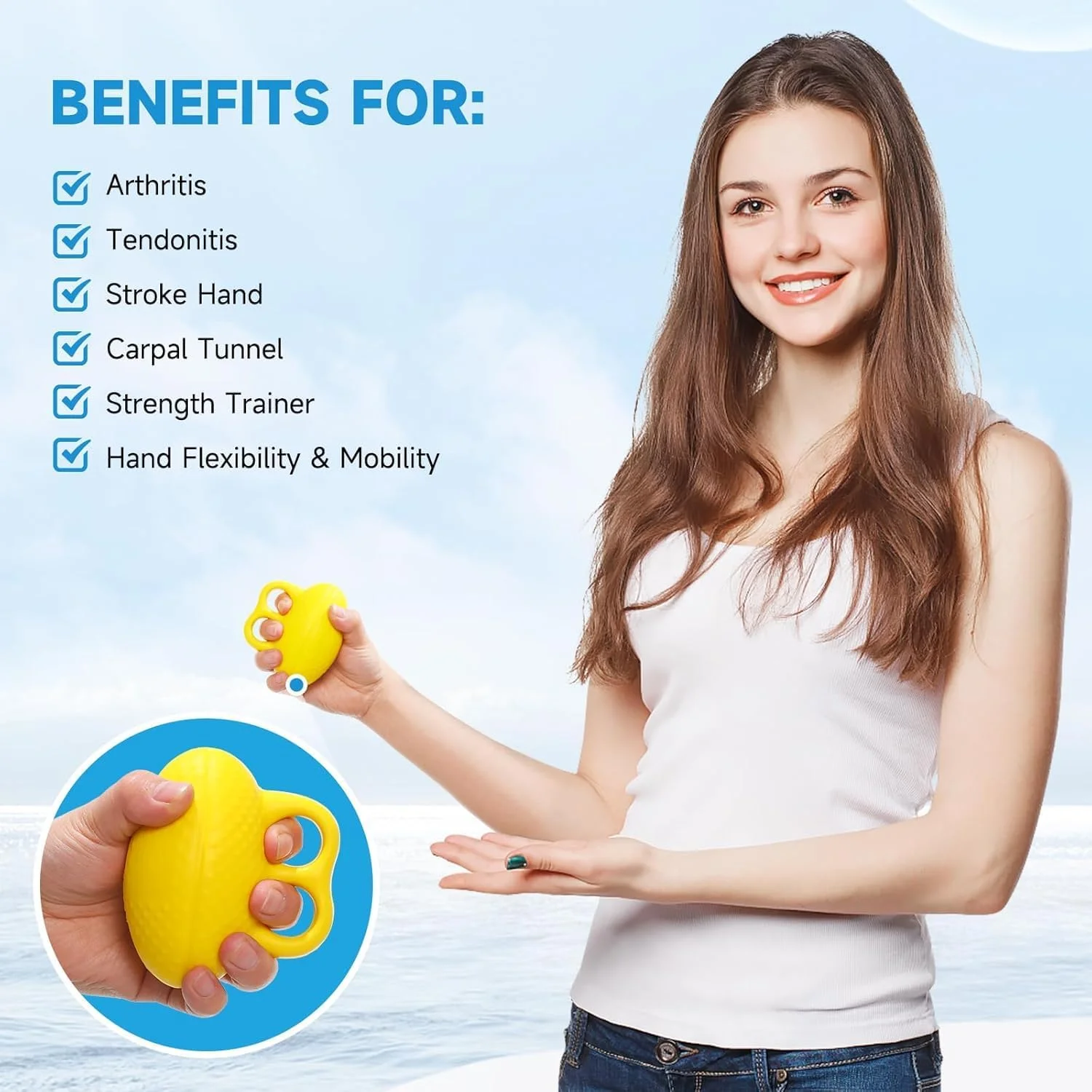 توپ تقویت مچ و انگشتان BIGTHREE، توپ تمرین دست، توپ کاهش استرس بزرگسالان، تقویت انگشت و مچ، تمرین کشش انگشت برای توانبخشی، آرتروز و تونل کارپال.