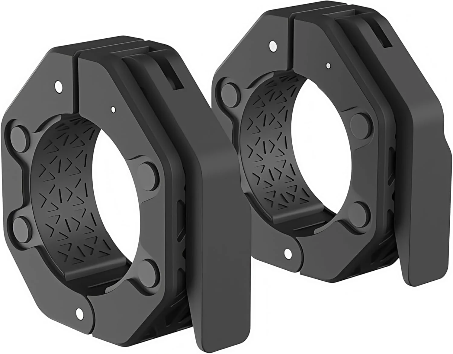 گیره هالتر (جفت)، بست هالتر، بست های هالتر المپیک با رهاسازی سریع و دسته TPR ضد لغزش، گیره های هالتر برای وزنه برداری و پاورلیفتینگ ایمن (مشکی)