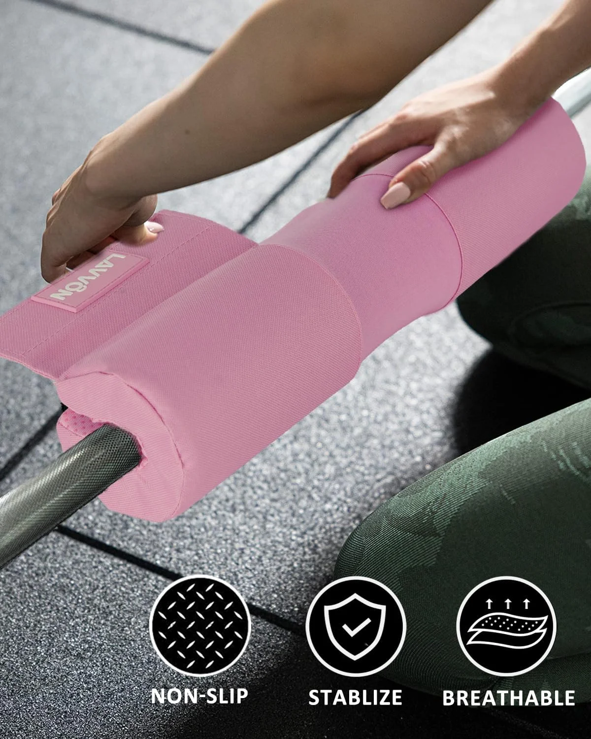 پد هالتر اسکات با روکش نایلونی ضد لغزش - پد ضخیم فومی هالتر برای اسکات، لانگز و پد میله برای هیپ تراست - پد میله وزنه استاندارد - ایجاد راحتی برای گردن و شانه ها در تمرین