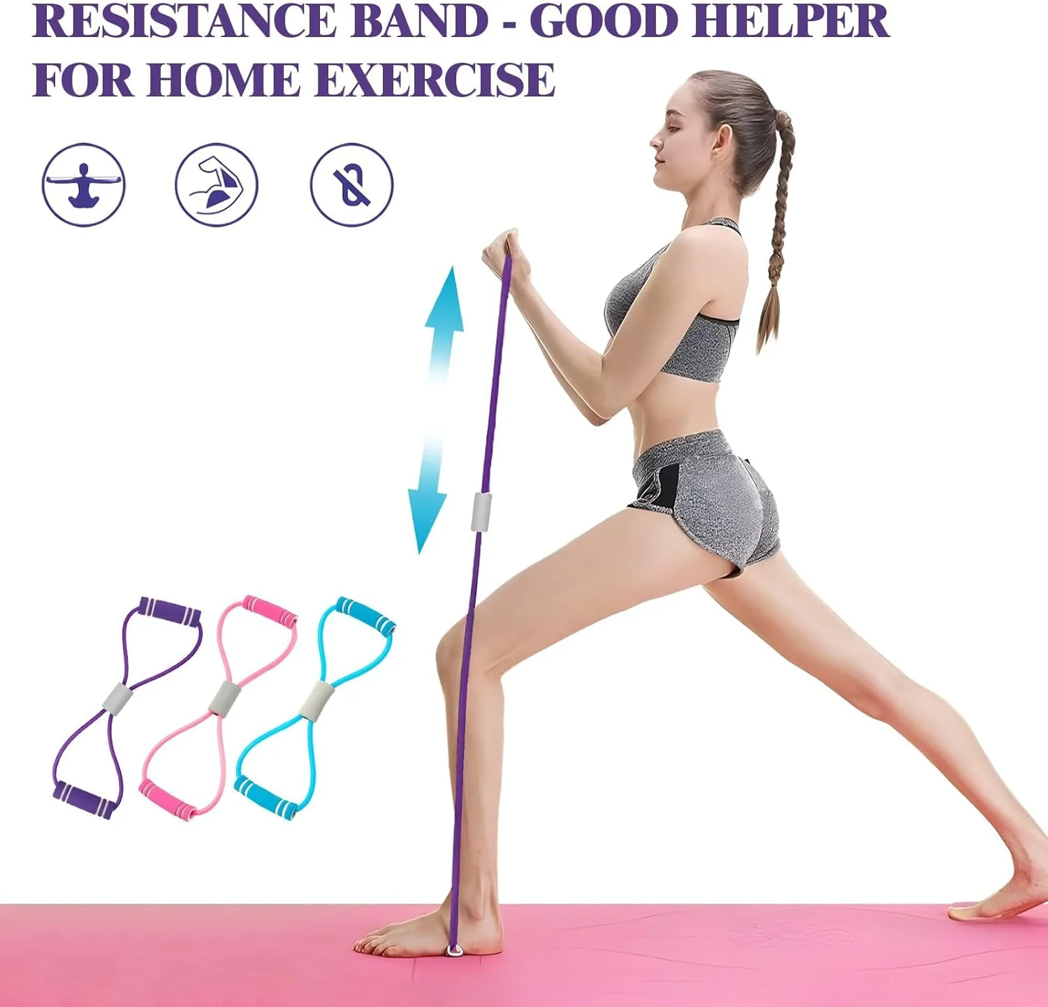 کش های پیلاتس BIGTHREE، 3 عدد کش ورزشی TPR، کش های مقاومتی، کش های تمرینات کششی، مناسب برای تقویت عضلات، یوگا، باشگاه، تناسب اندام، تمرینات ورزشی، عضلات بازو، سینه و شانه