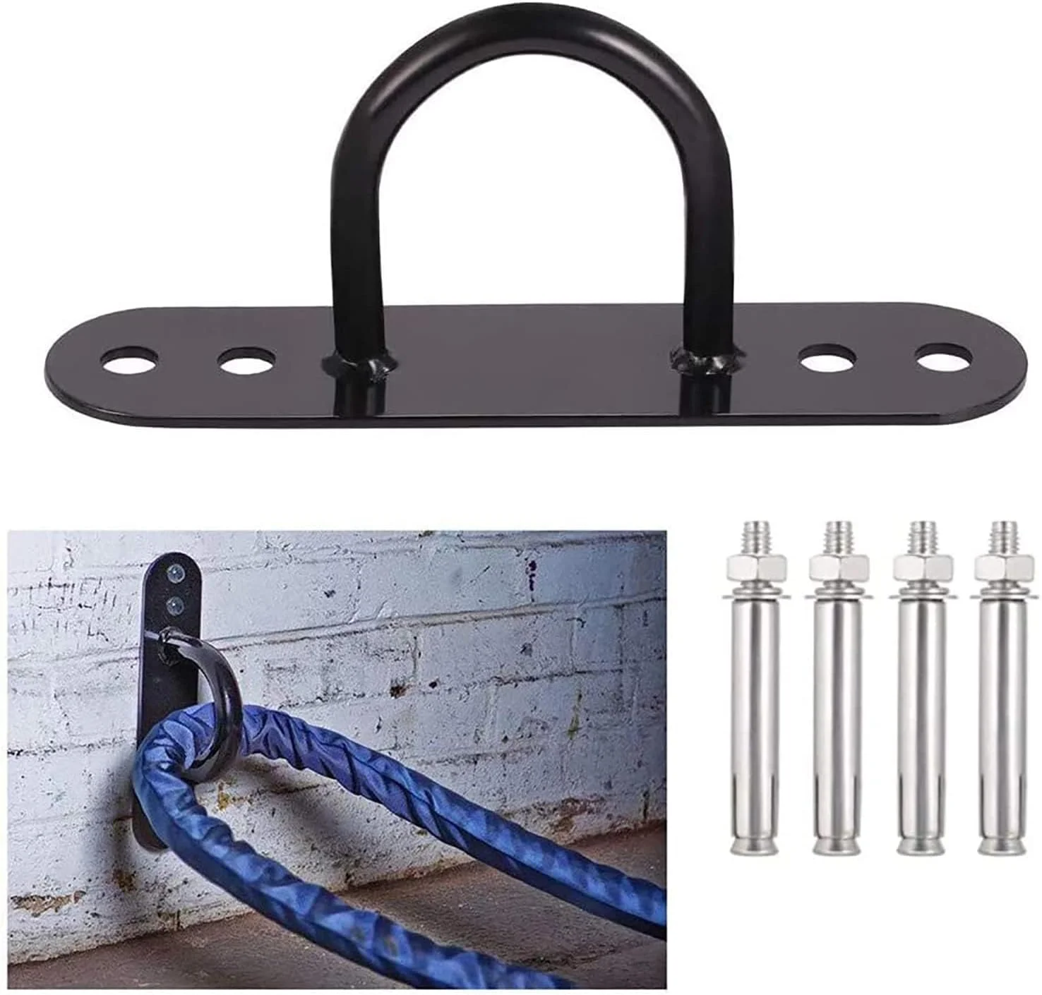 پایه دیواری Azonee برای طناب ورزشی، قلاب لنگر سقفی دیواری برای بند آویز، نقطه لنگر دیواری برای تاب یوگا هوایی، بند تمرین معلق، سیستم تمرین قدرتی