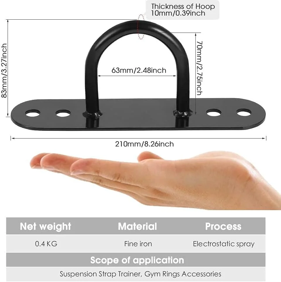 پایه دیواری Azonee برای طناب ورزشی، قلاب لنگر سقفی دیواری برای بند آویز، نقطه لنگر دیواری برای تاب یوگا هوایی، بند تمرین معلق، سیستم تمرین قدرتی پایه دیواری Azonee برای طناب ورزشی، قلاب لنگر سقفی دیواری برای بند آویز، نقطه لنگر دیواری برای تاب یوگا هوایی، بند تمرین معلق، سیستم تمرین قدرتی