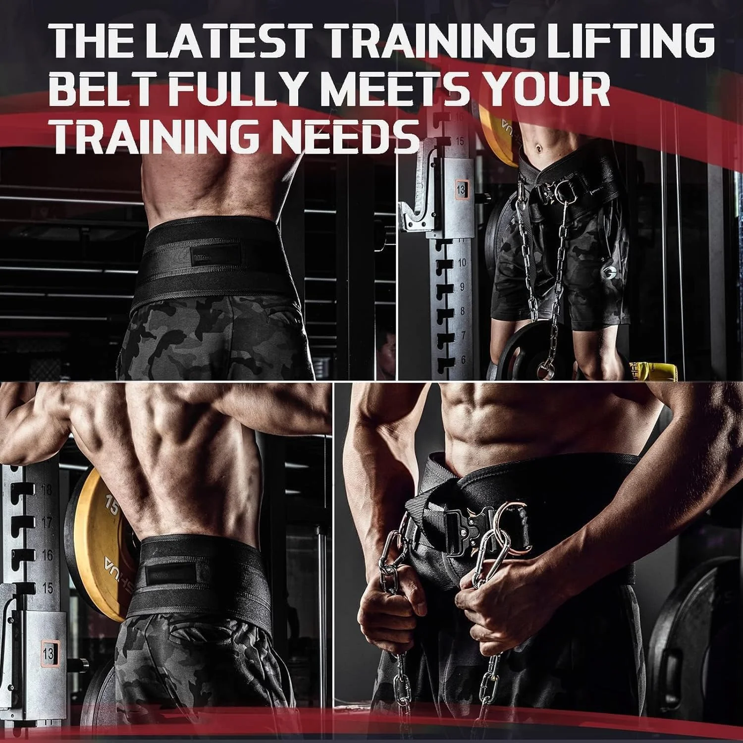 کمربند وزنه برداری خود قفل شونده Azonee، کمربند دیپ قفل سریع، کمربند تمرین ددلیفت برای مردان و زنان، کمربند پاورلیفتینگ دیپ سنگین با زنجیر 40 اینچی