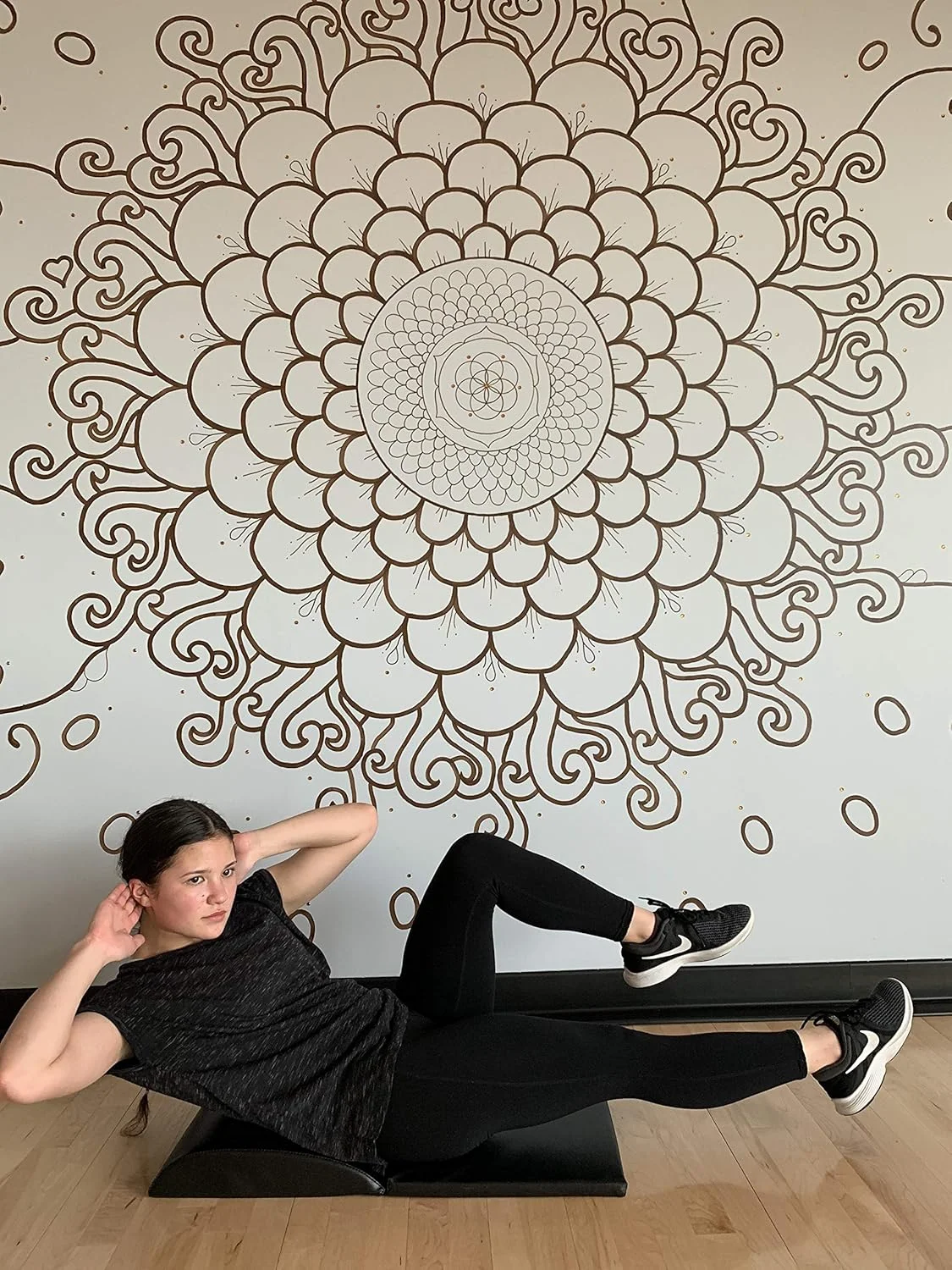 مت ورزشی عضلات شکم Athlos Fitness با پد محافظت از دنبالچه - ایده آل برای دامنه حرکتی کامل و تقویت کل هسته شکمی