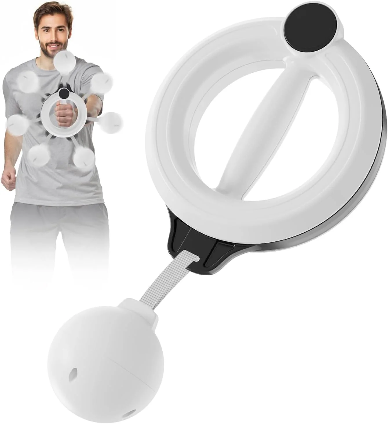 دستگاه تمرین بازو Angju برای آقایان و بانوان، تمرین 360 درجه ساعد با هندل دستی، تمرین سینه، تجهیزات ورزشی تمرین عضلات شانه و بازو، تجهیزات تمرین خانگی و تمرینات باشگاهی