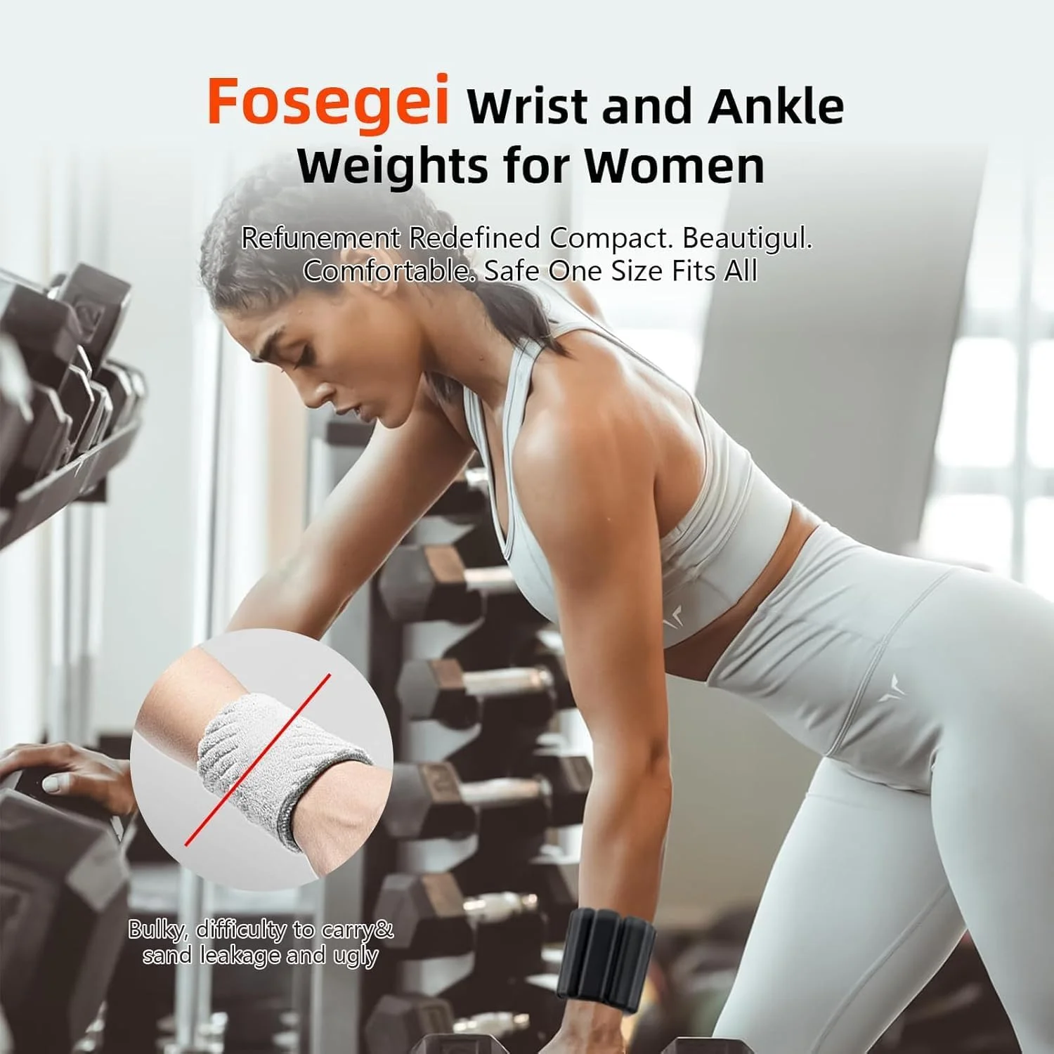 وزنه مچ دست زنانه، ست 2 عددی، دستبند وزنه دار سیلیکونی قابل تنظیم 450 گرمی، النگوهای وزنه دار پوشیدنی مچ پا و بازو برای یوگا، پیلاتس، بار، پیاده روی، تمرین و ورزش در استخر