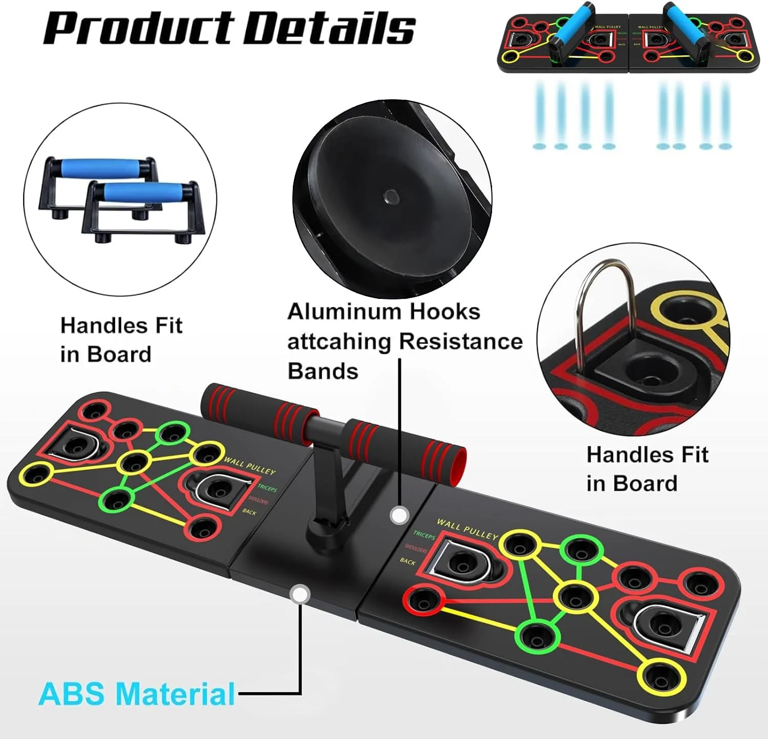 تخته شنای آنجو با پایه دراز و نشست. تخته شنای چند منظوره با کش های مقاومتی، تجهیزات ورزشی قابل حمل، تجهیزات تمرین قدرتی، دسته های شنا برای شناهای بی نقص، تناسب اندام خانگی برای مردان