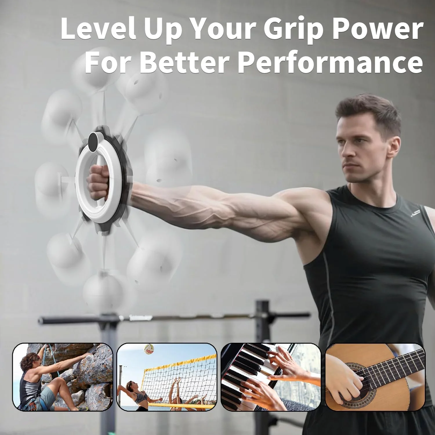 دستگاه تمرین بازو Angju برای آقایان و بانوان، تمرین 360 درجه ساعد با هندل دستی، تمرین سینه، تجهیزات ورزشی تمرین عضلات شانه و بازو، تجهیزات تمرین خانگی و تمرینات باشگاهی