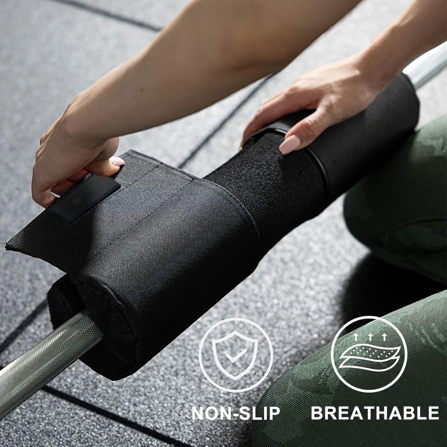 پد هالتر اسکات با روکش نایلونی ضد لغزش، پد ضخیم فومی هالتر برای اسکات، لانگز و پد هالتر برای هیپ تراست، پد هالتر وزنه برداری استاندارد المپیک، ایجاد بالشتک برای گردن و شانه ها در تمرین