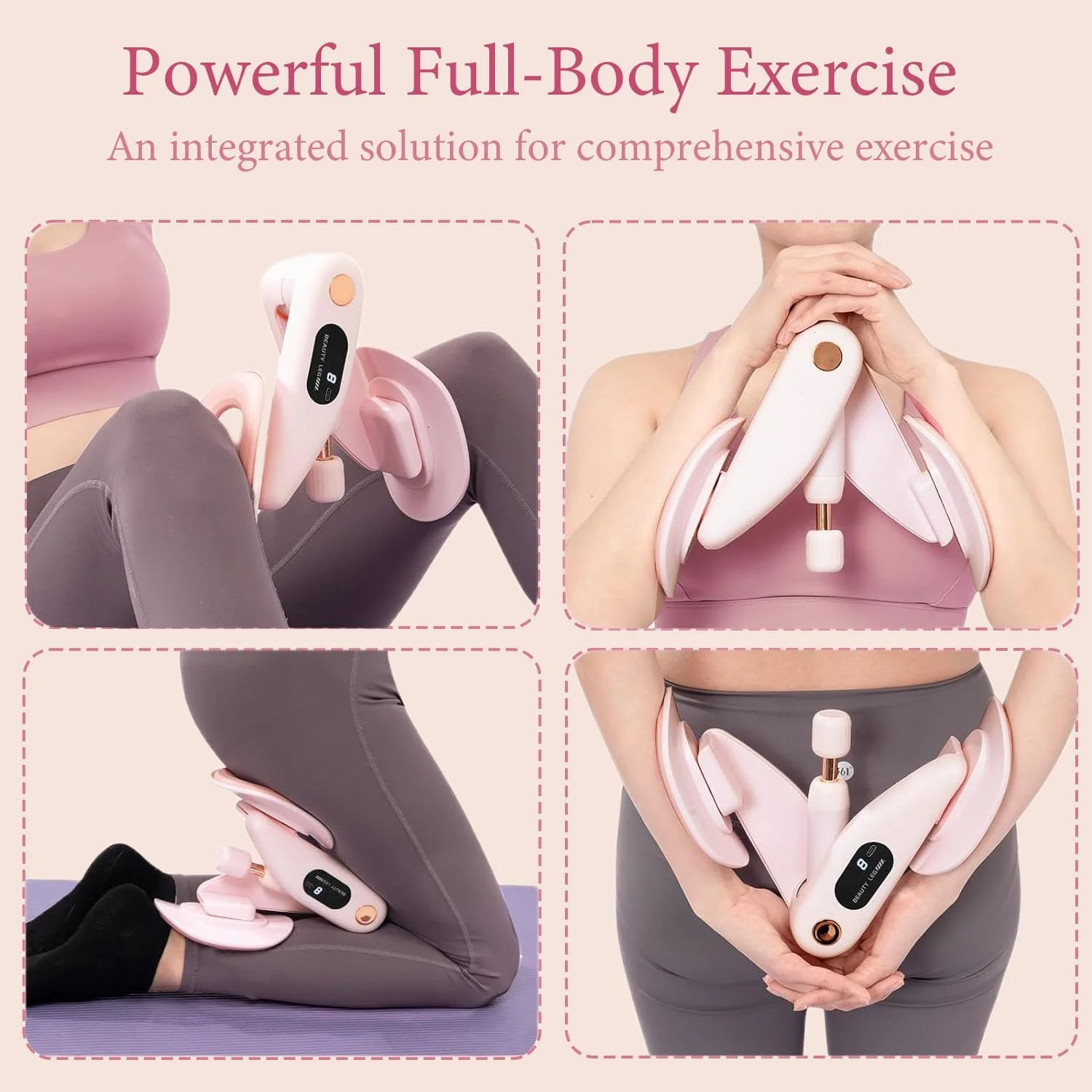 تمرین دهنده ران Angju، تمرین دهنده کگل برای عضلات کف لگن، تمرین دهنده قسمت داخلی ران با توپ ماساژ نوار مقاومتی برای تمرینات خانگی، تمرینات بعد از زایمان، عضلات سرینی، باسن، بازوها و پشت